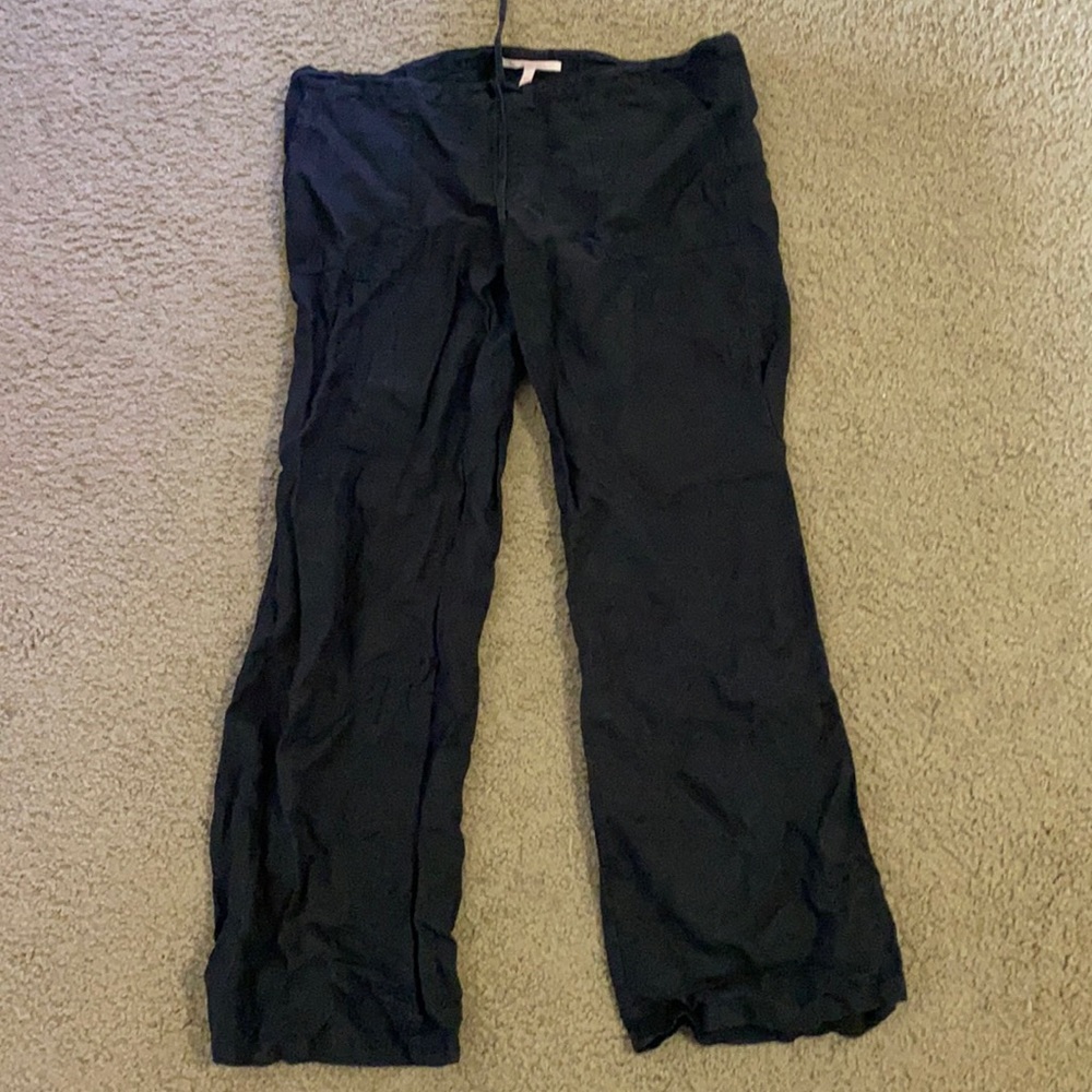 Black linen pants